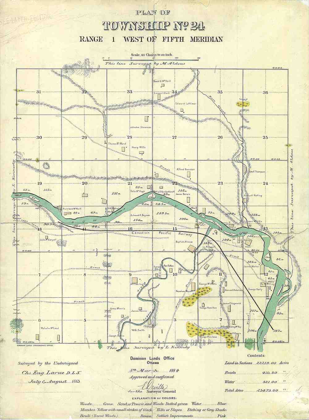 1883 Rail Map - Calgary