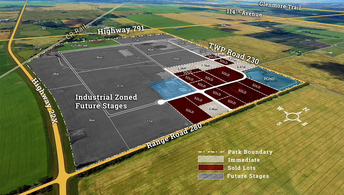 Aerial view of Fulton Industrial Park site plan