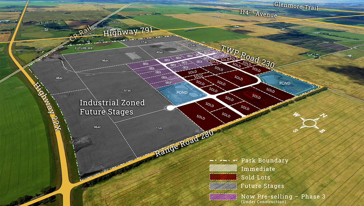 Aerial view of Fulton Industrial Park site plan